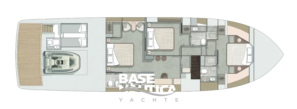 Cranchi Sessantasette 67 Corsa Owner Cabin with Studio